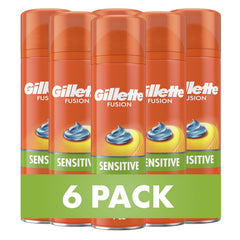 Gillette Fusion5 Ultra Sensitive shave gel bottle 7oz designed for sensitive skin comfort.