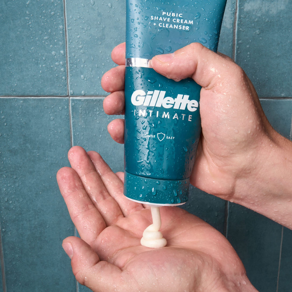 Gillette Intimate daily cleansing use shown for routine convenience