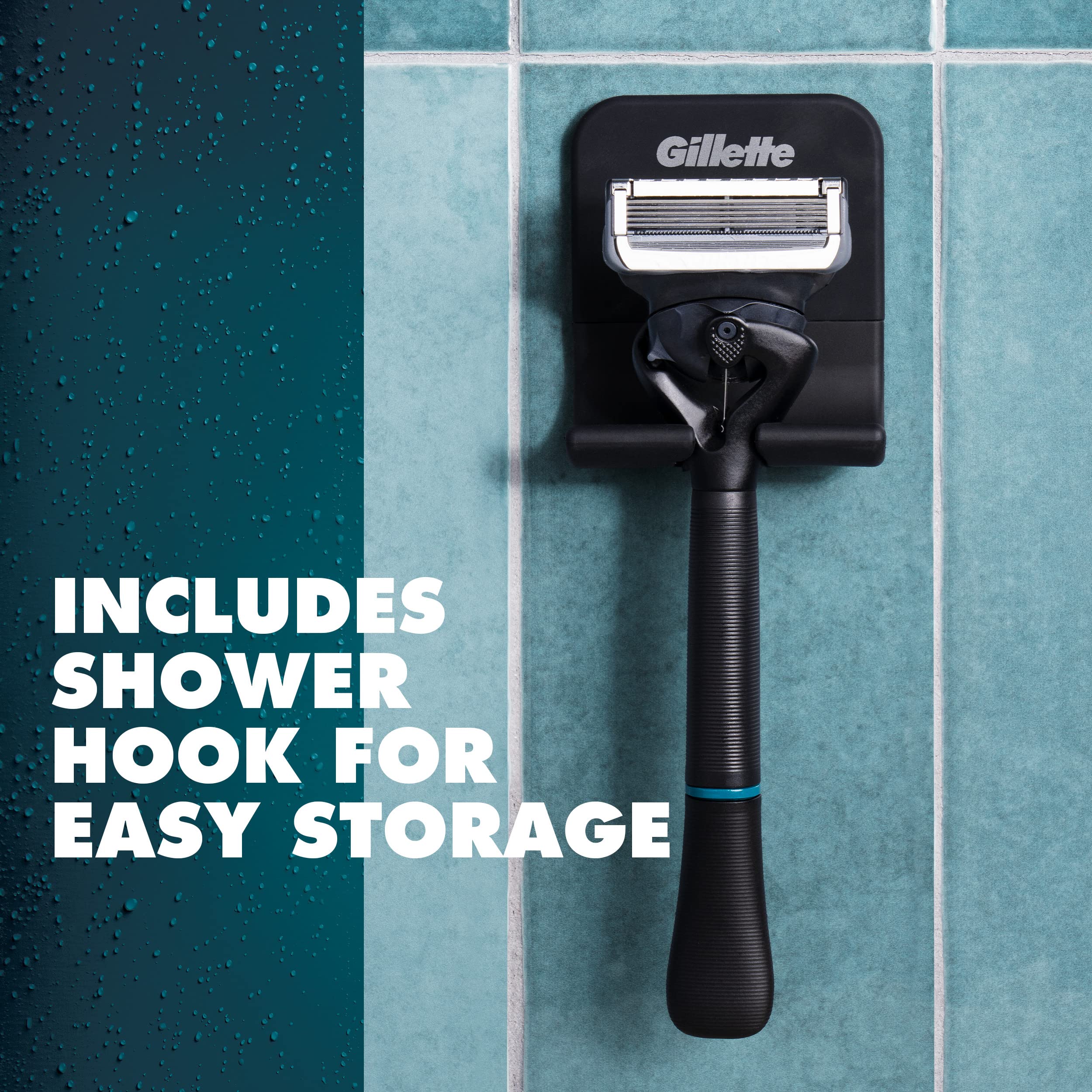Gillette Intimate Razor includes a shower hook for easy storage