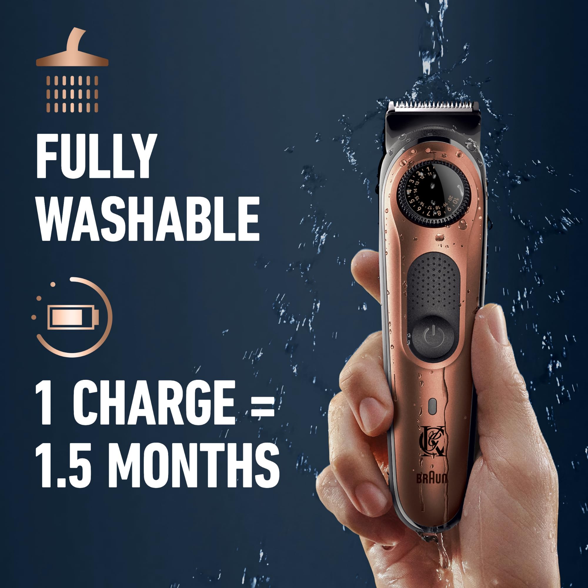 Includes two combs, brush, and USB charger for a complete setup