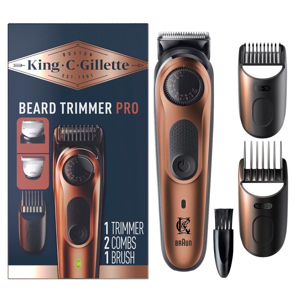 King C. Gillette Beard Trimmer PRO precision wheel with 40 length settings