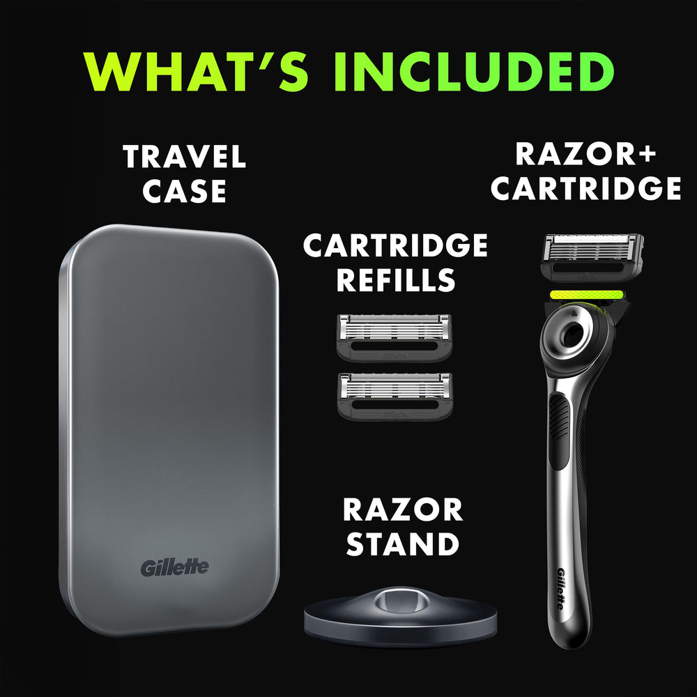 Gillette Labs 2D FlexDisc contours to the jawline for comfortable contact.