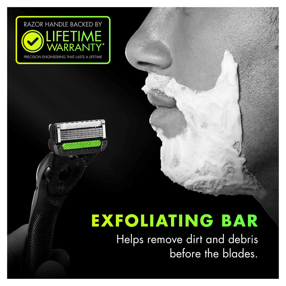 Gillette Labs 2D FlexDisc technology contours along jaw and cheek