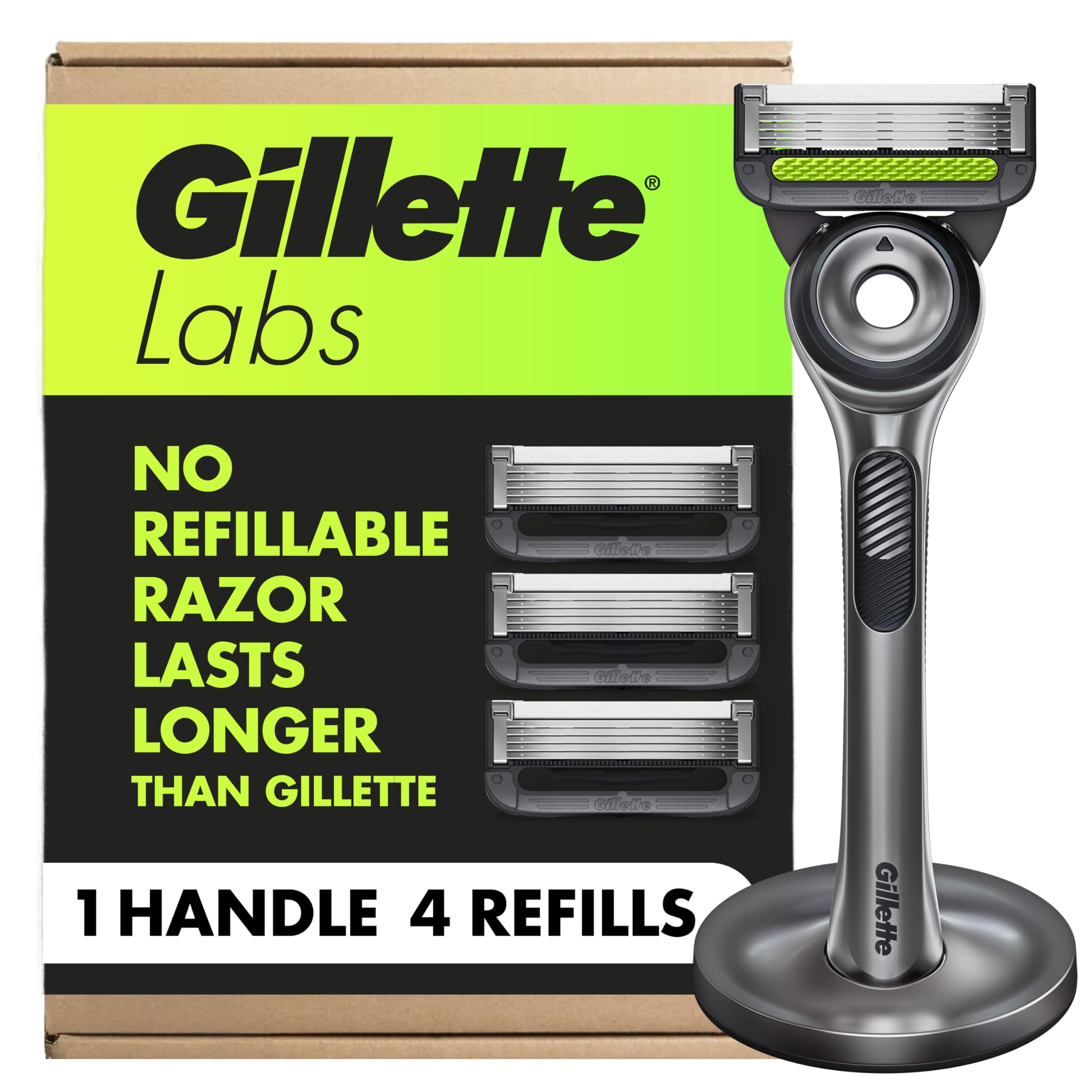GilletteLabs exfoliating-bar handle showing built-in exfoliating bar for smoother prep