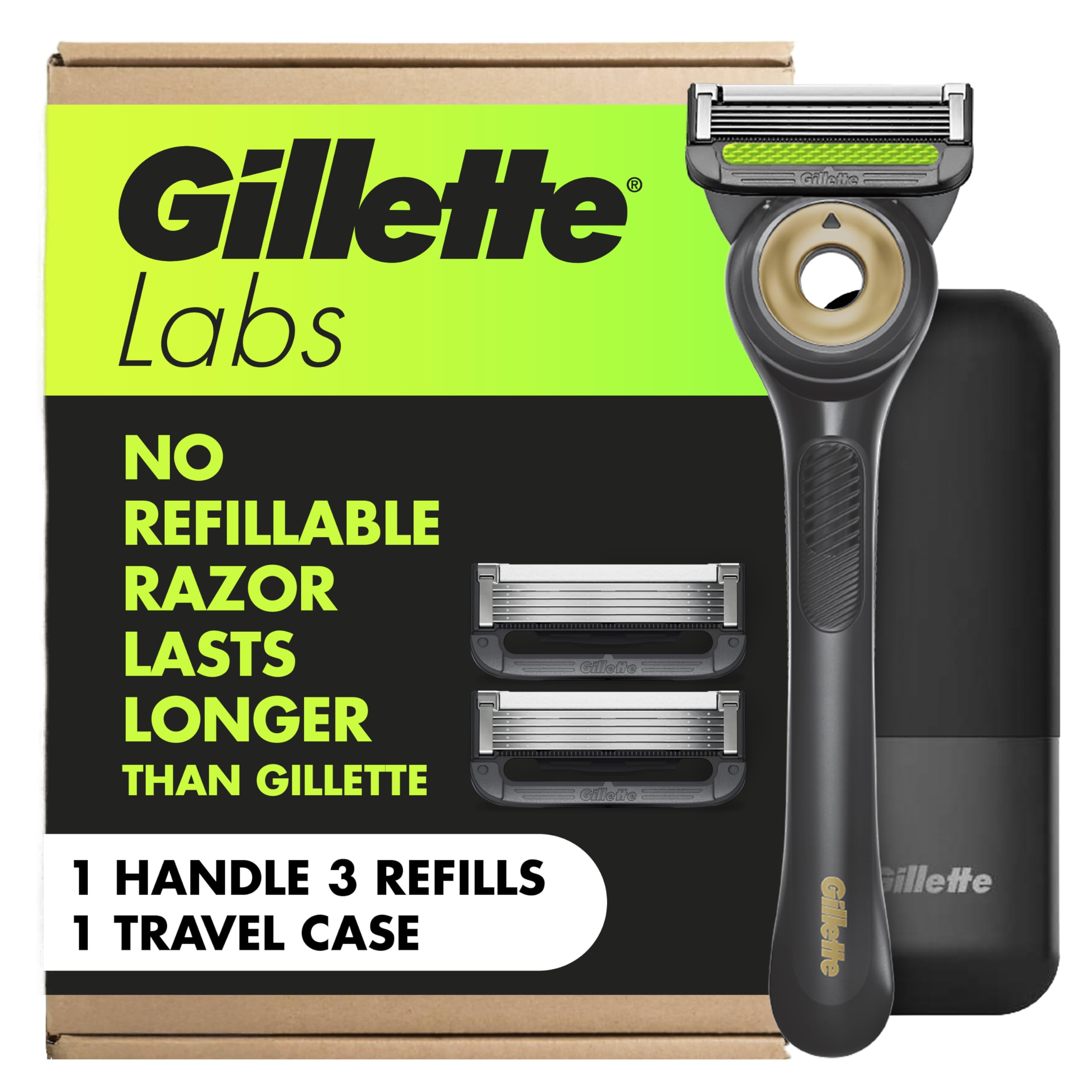 GilletteLabs exfoliating bar handle showing built-in exfoliation feature