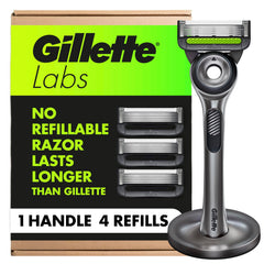 GilletteLabs exfoliating-bar handle showing built-in exfoliating bar for smoother prep