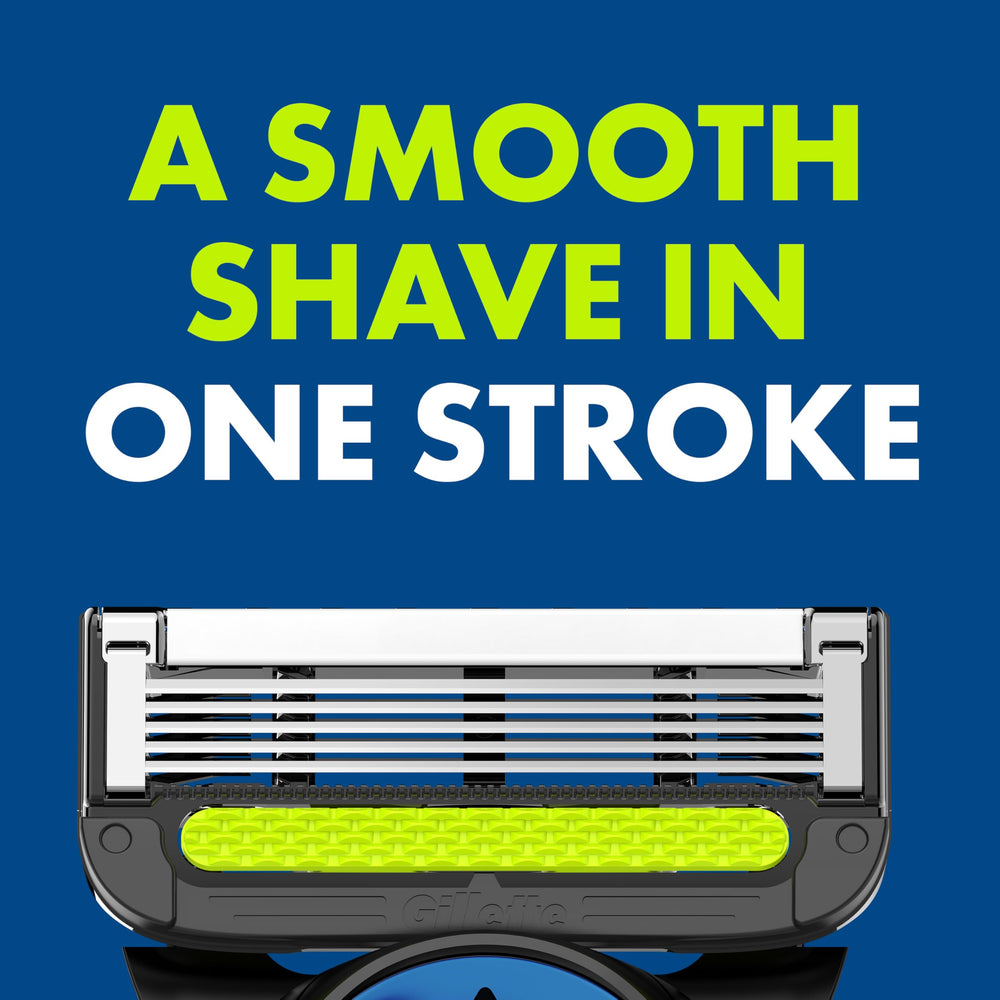 Magnetic stand displaying the razor and refills neatly