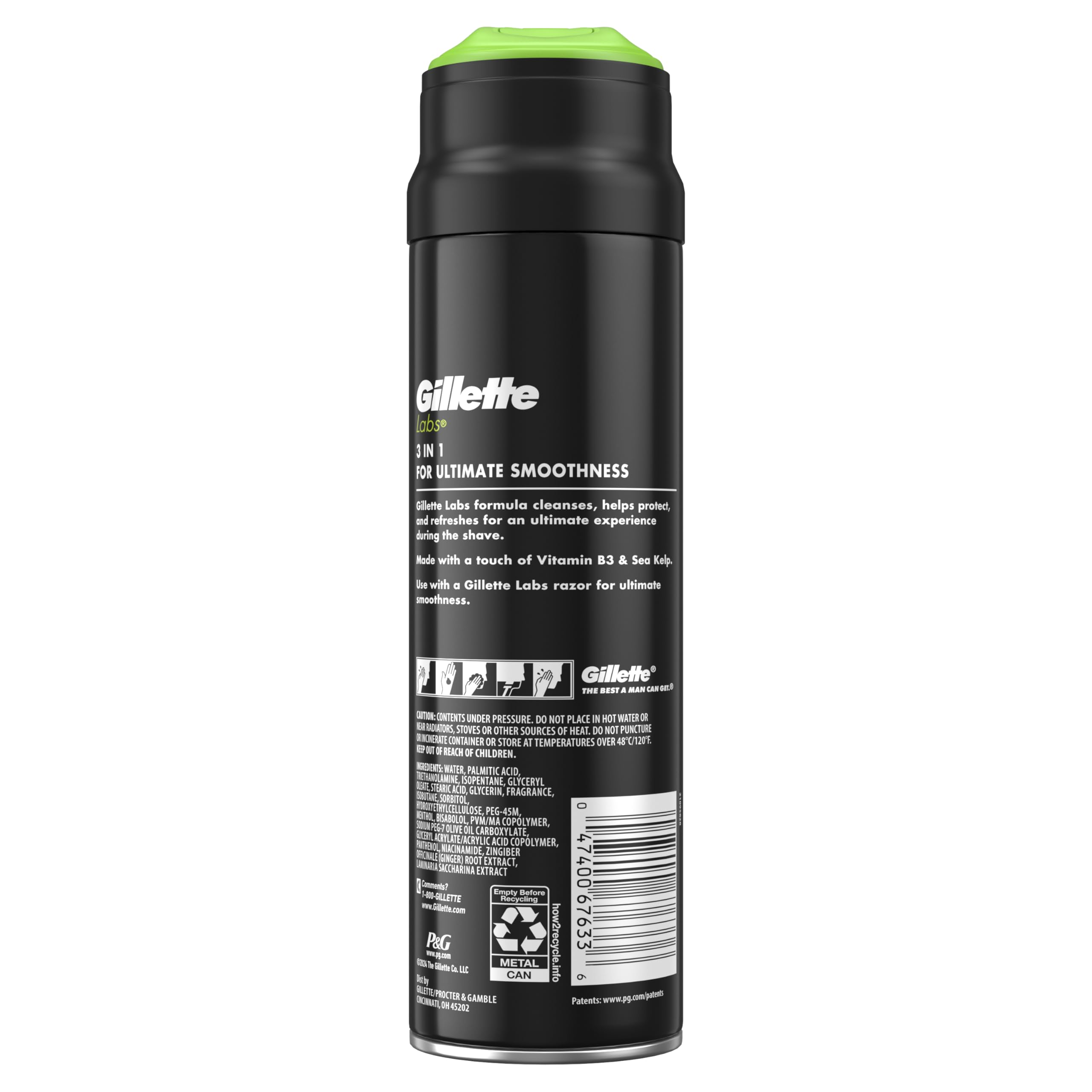 7 oz Gillette Labs gel packaging with barcode visible