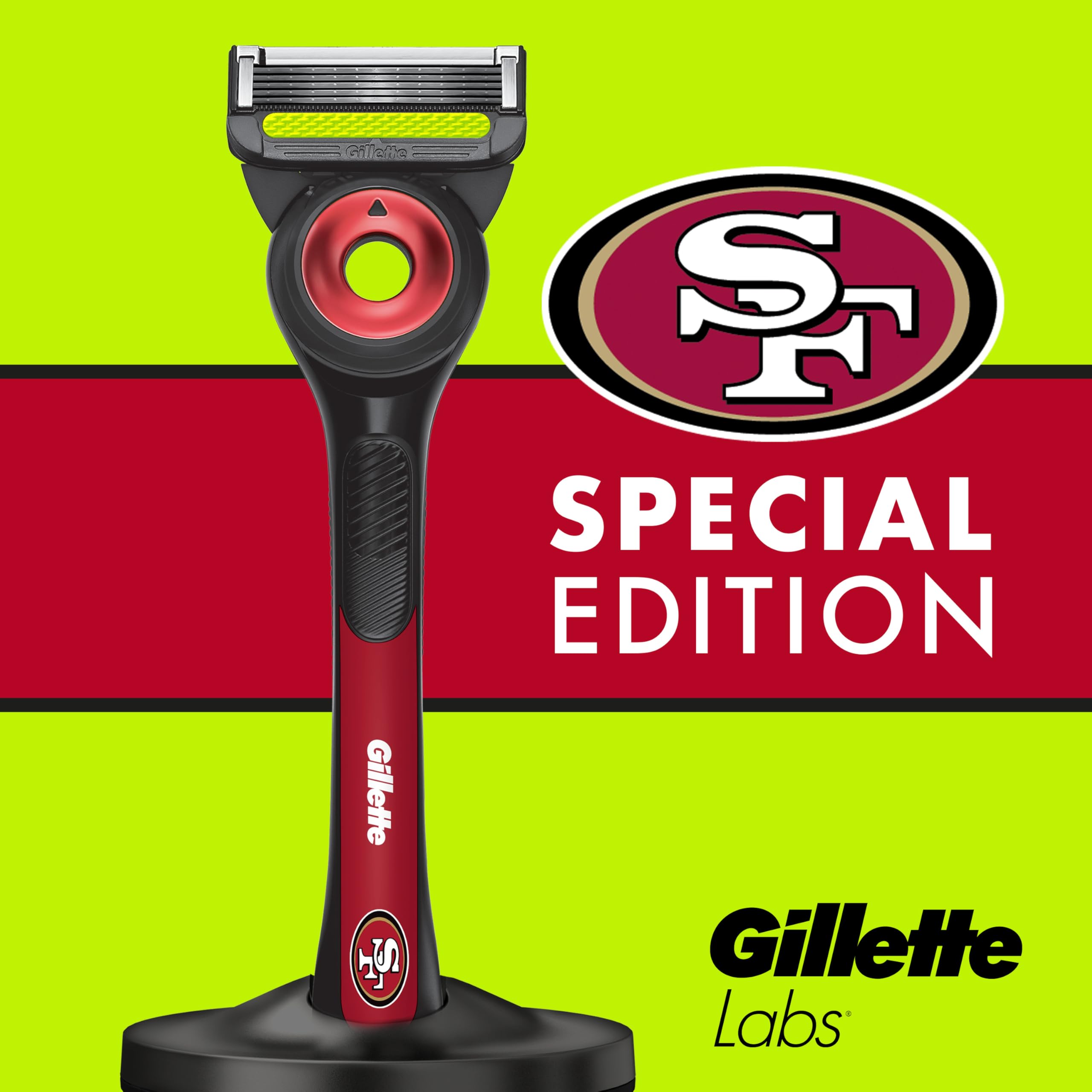 Precision trimmer on Gillette Labs razor for hard-to-reach areas