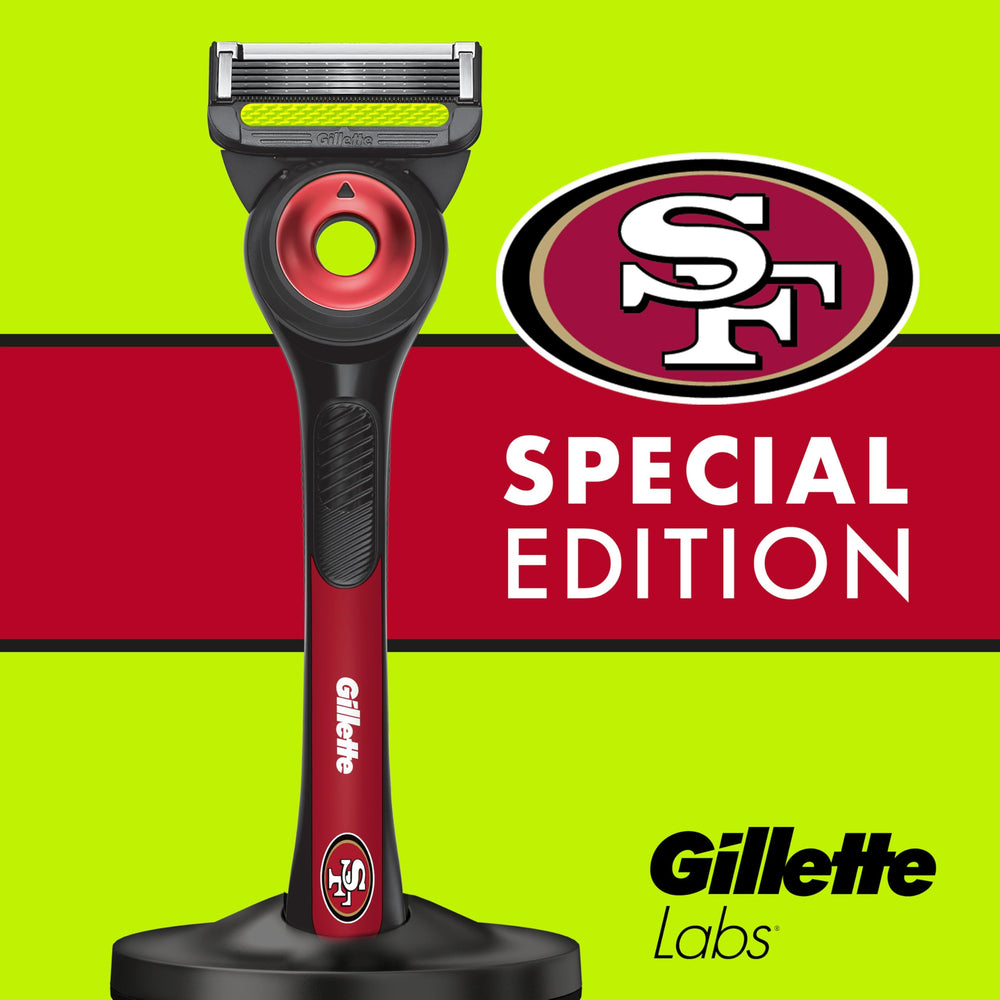 Precision trimmer on Gillette Labs razor for hard-to-reach areas