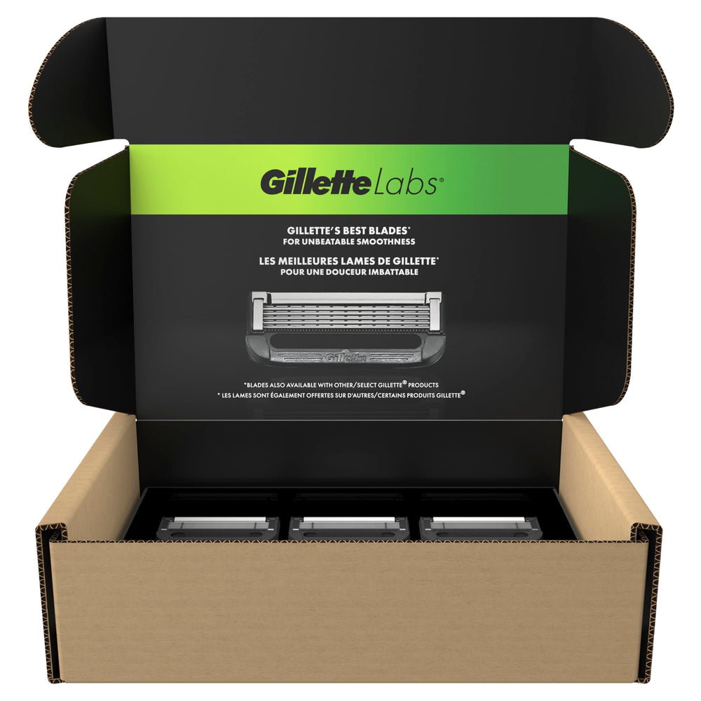 GilletteLabs razor cartridge on sink ready for use
