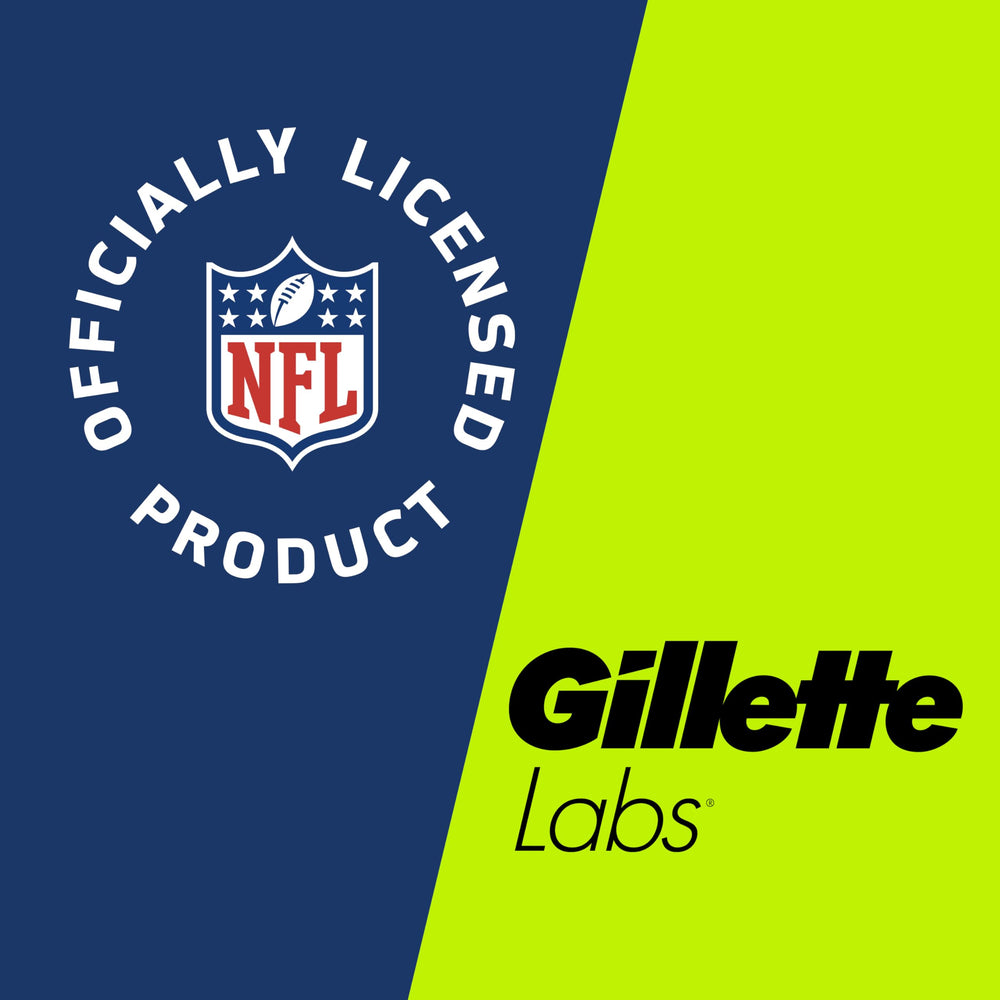 Gillette tailgate-ready shave for quick grooming before kickoff.