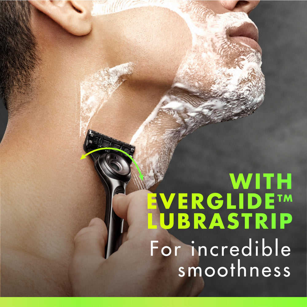GilletteLabs warming bar on razor handle adds luxury warmth during shave