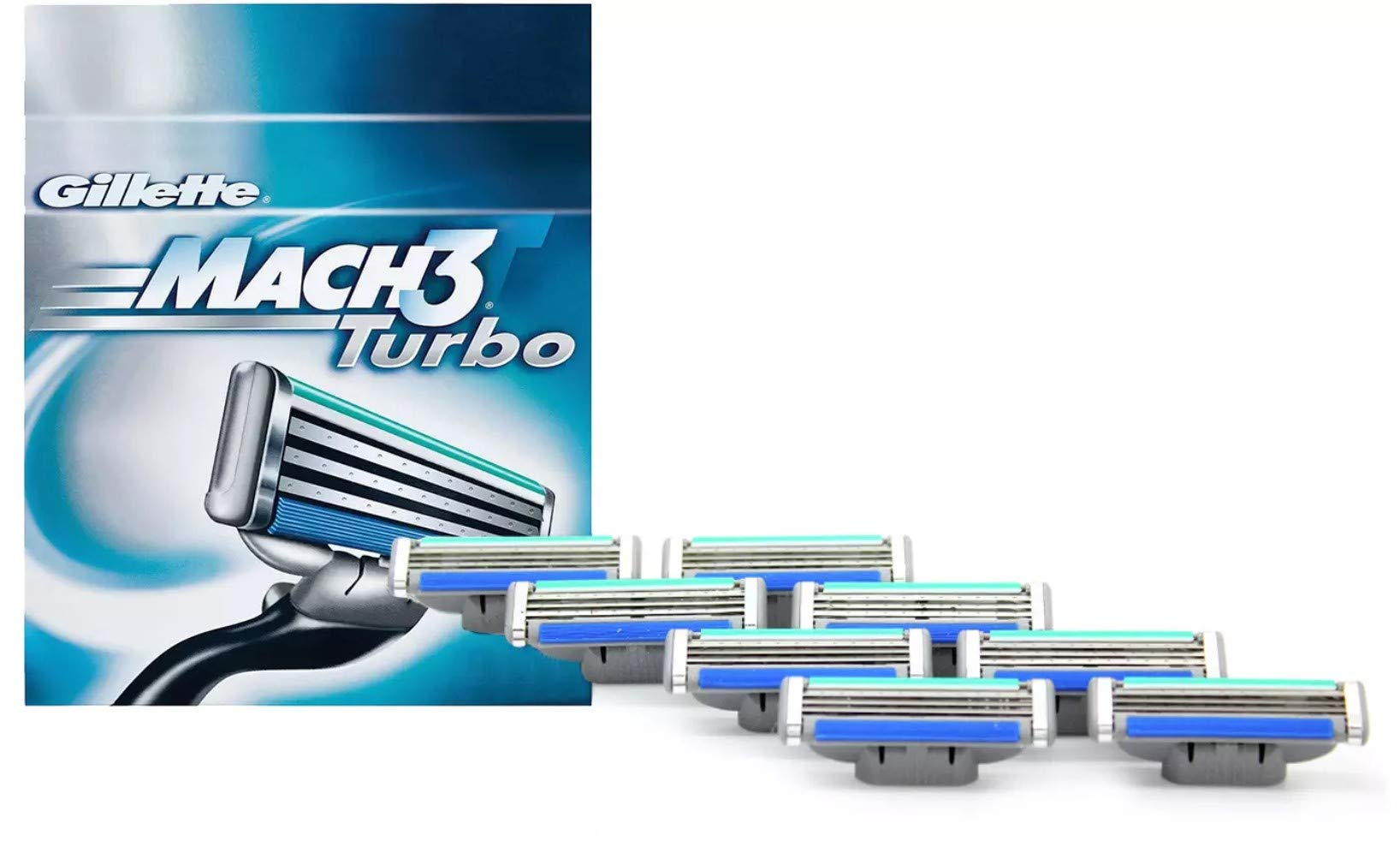 Close-up of Mach 3 Turbo blades emphasizing precision shaving