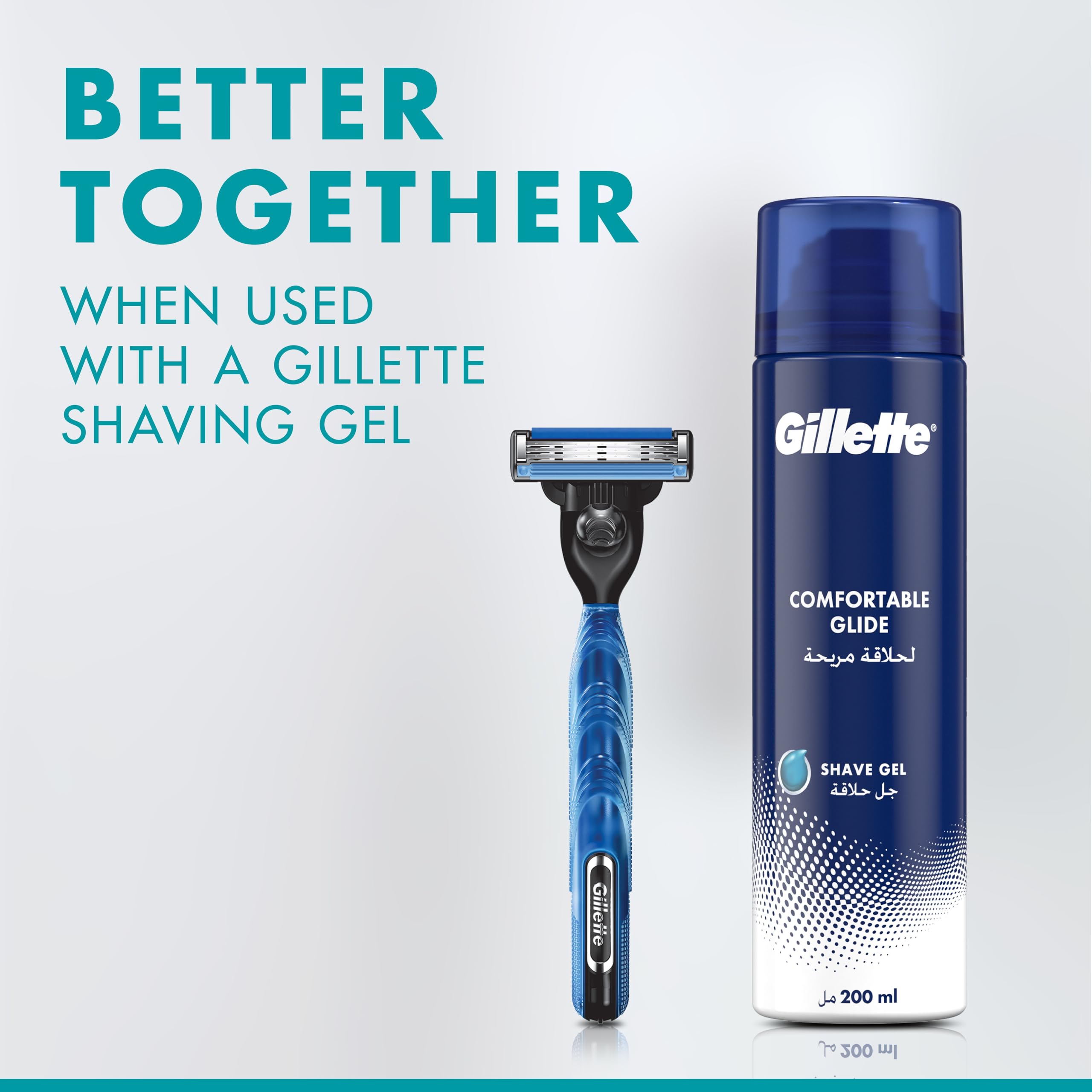 Gillette Mach3 blades pack 8 in-box display ready for purchase.