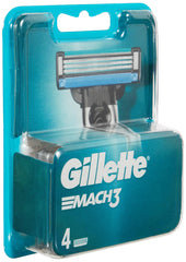 Gillette Mach3 cartridge close-up of blades for a precise, comfortable glide.