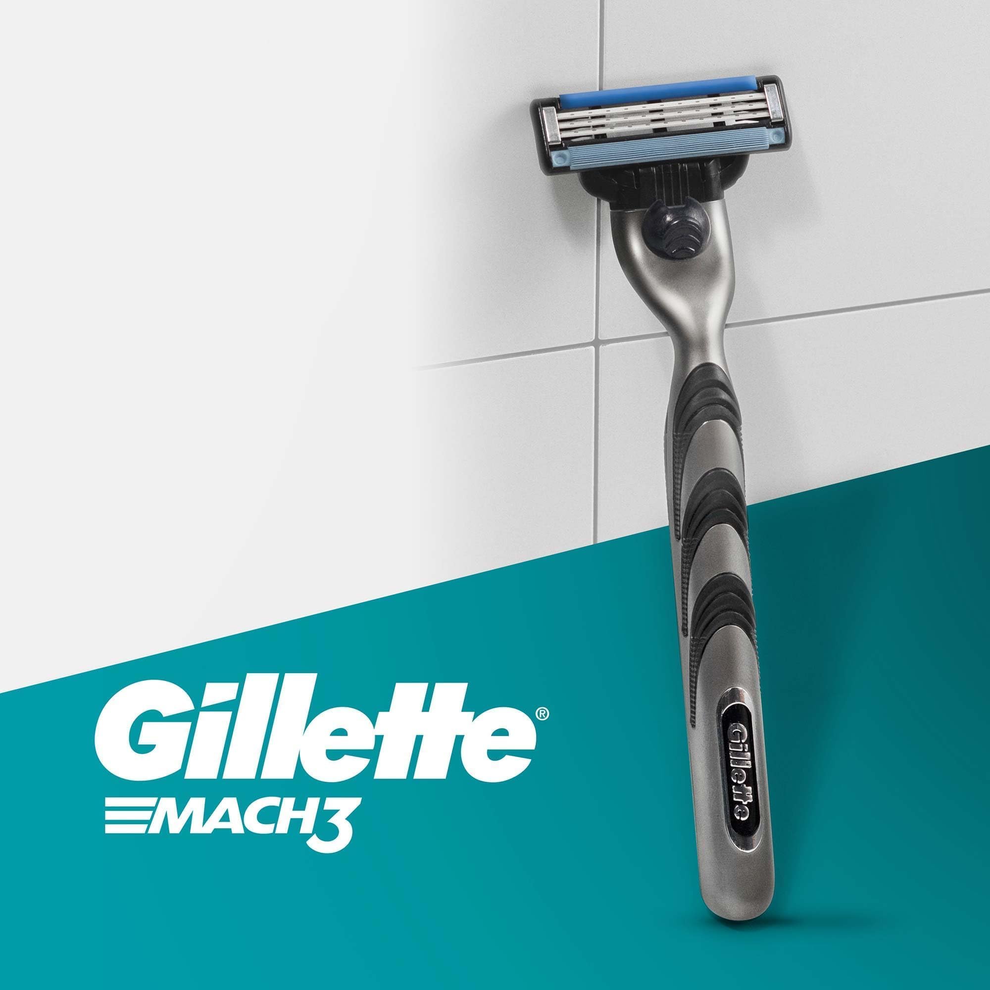 Gillette Mach3 close-up of skin showing a smooth post-shave feel.