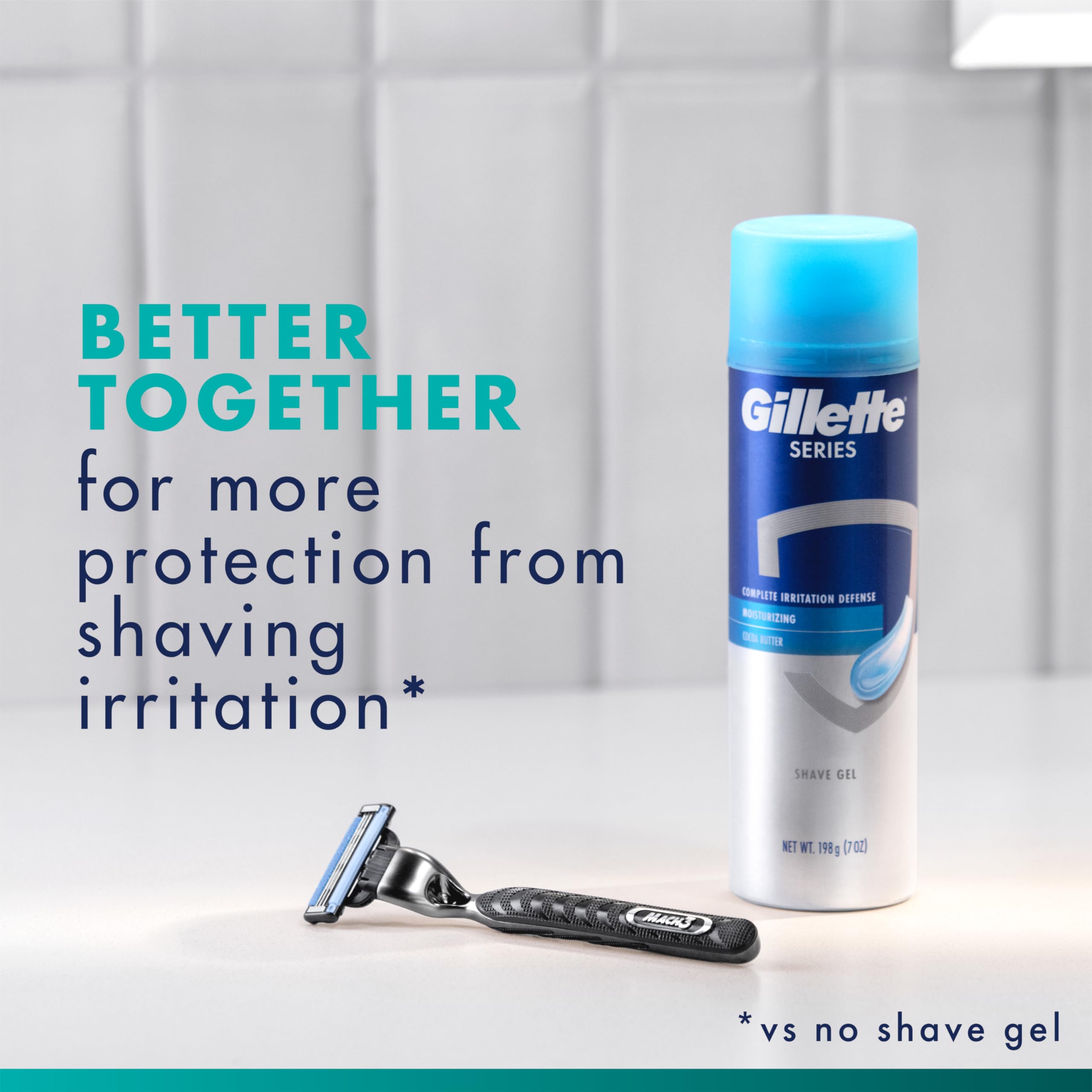 Gillette Mach3 razor handle fits all Mach3 refills for versatile compatibility.