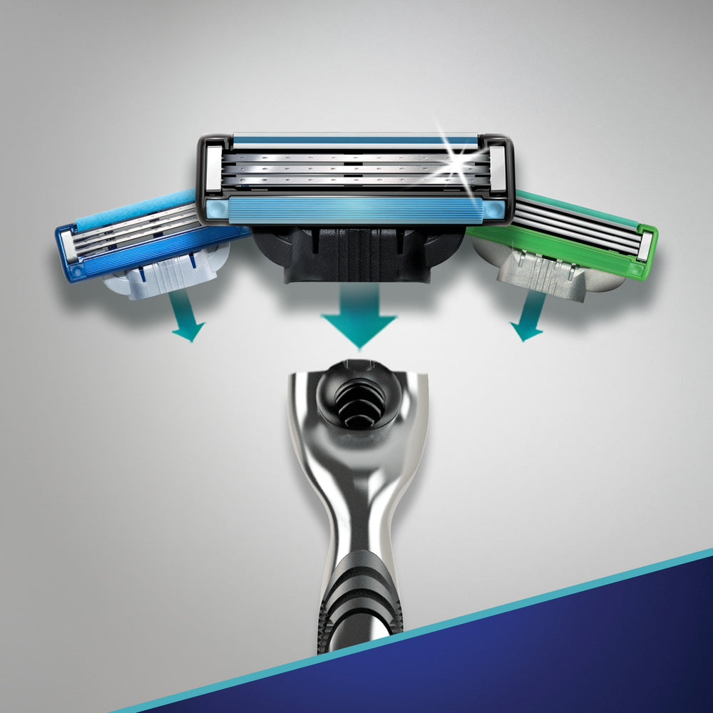 Gillette Mach3 in-use shaving scene showing smooth glide and comfort.