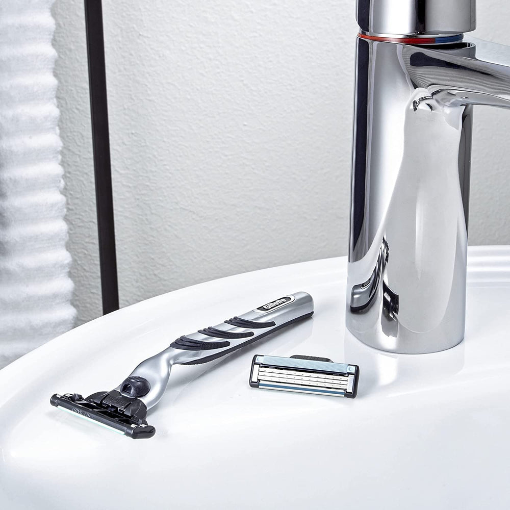 Gillette Mach3 pairs with Series Shaving Gel for protection.