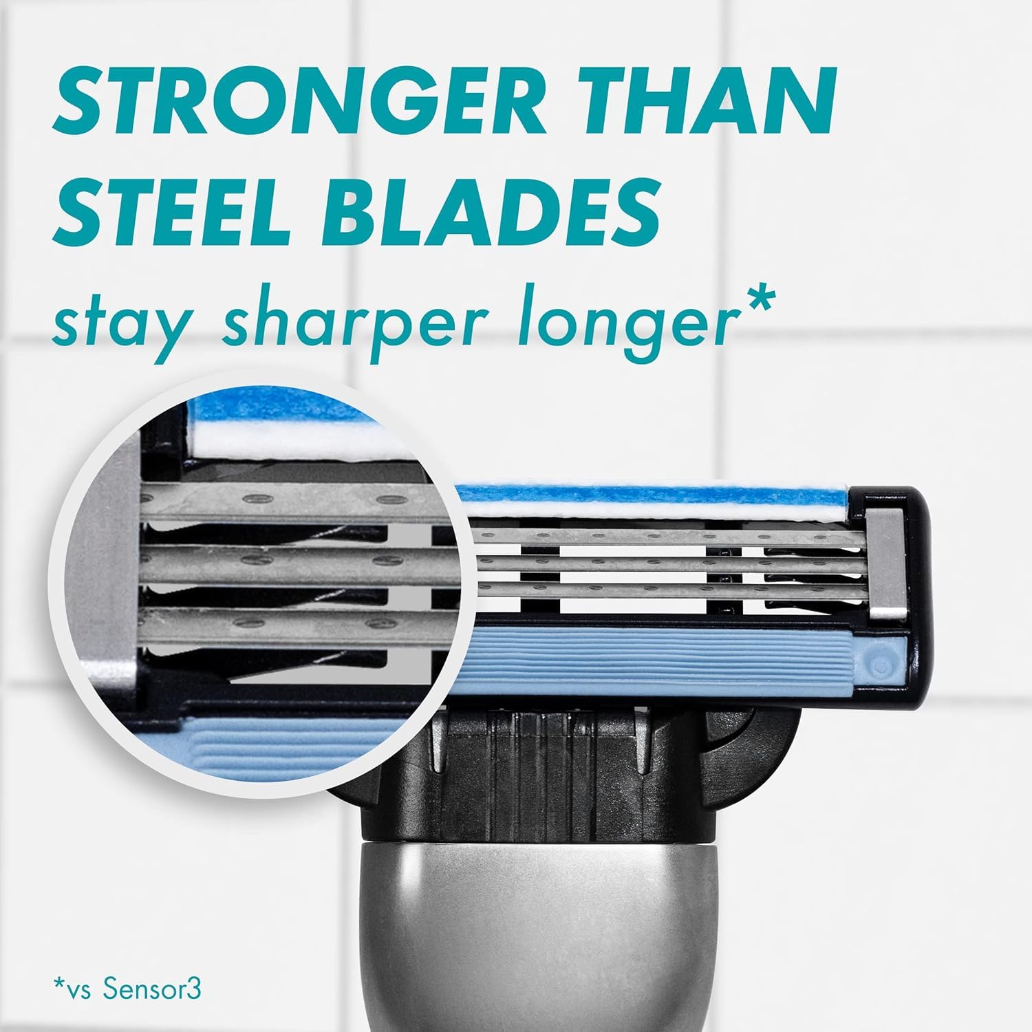 Gillette Mach3 refill with Dura-Comfort blades for lasting sharpness and reliability