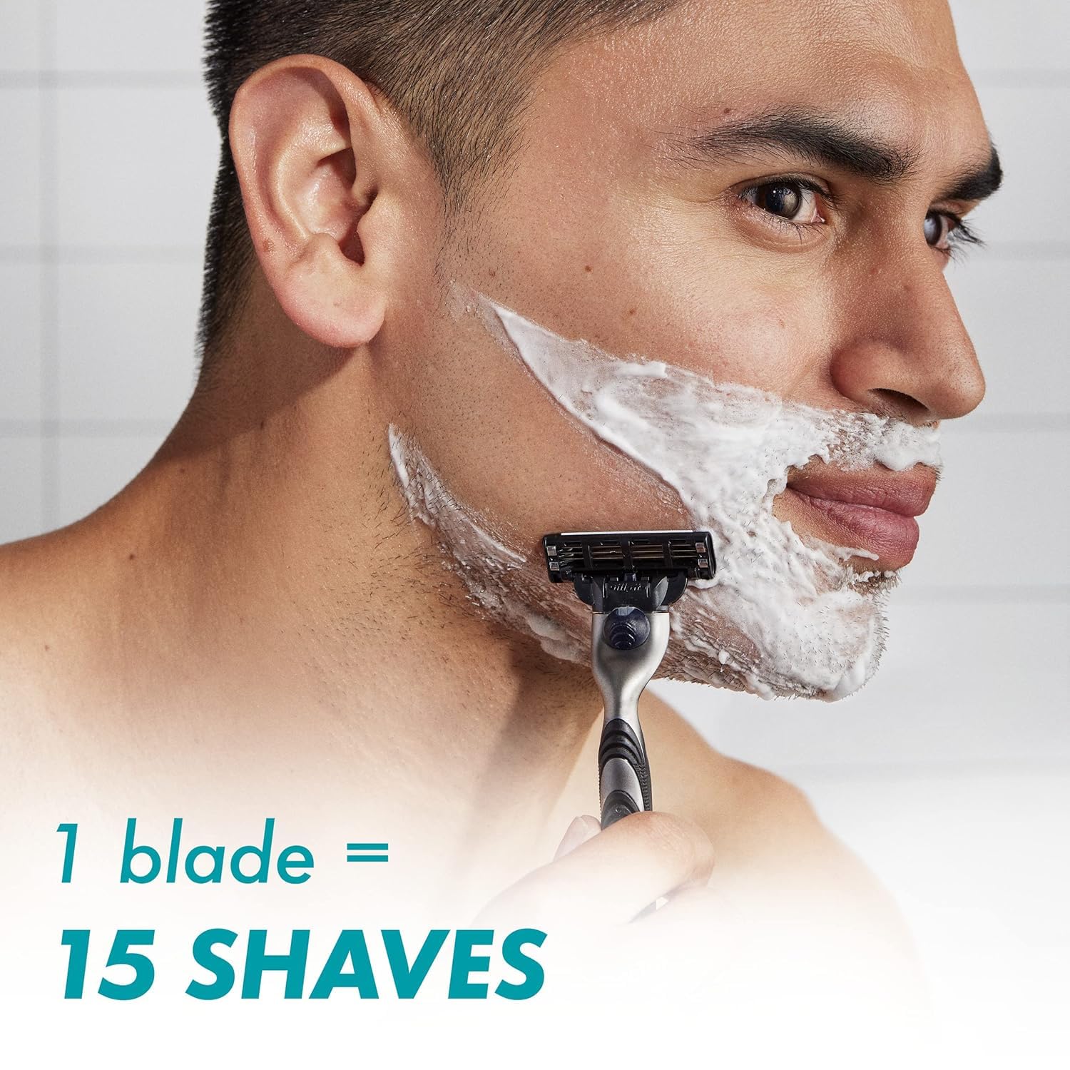 Gillette Mach3 refill with upgraded Lubrastrip for smoother glide and skin comfort