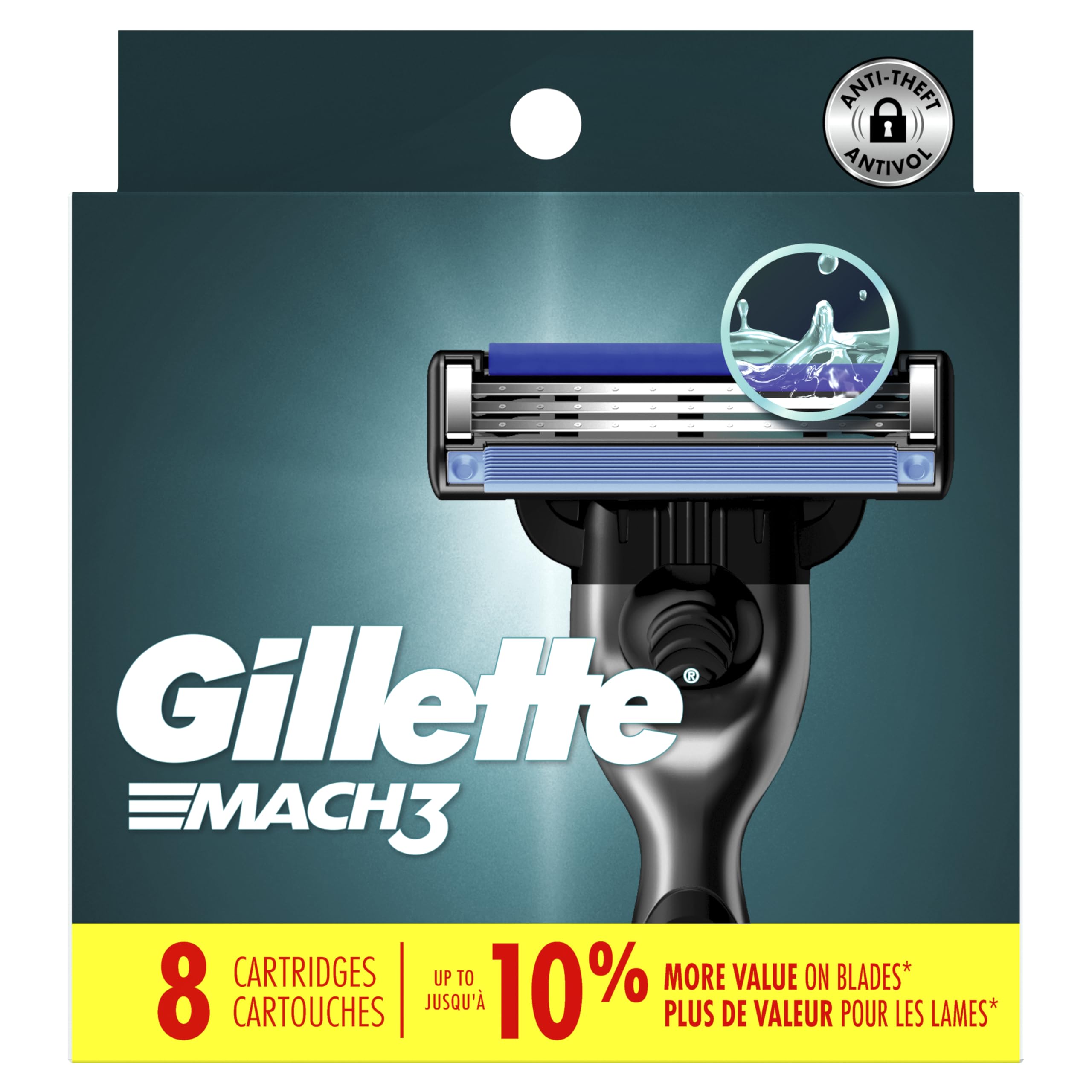 Pairs with Gillette Series Shaving Gel for irritation protection