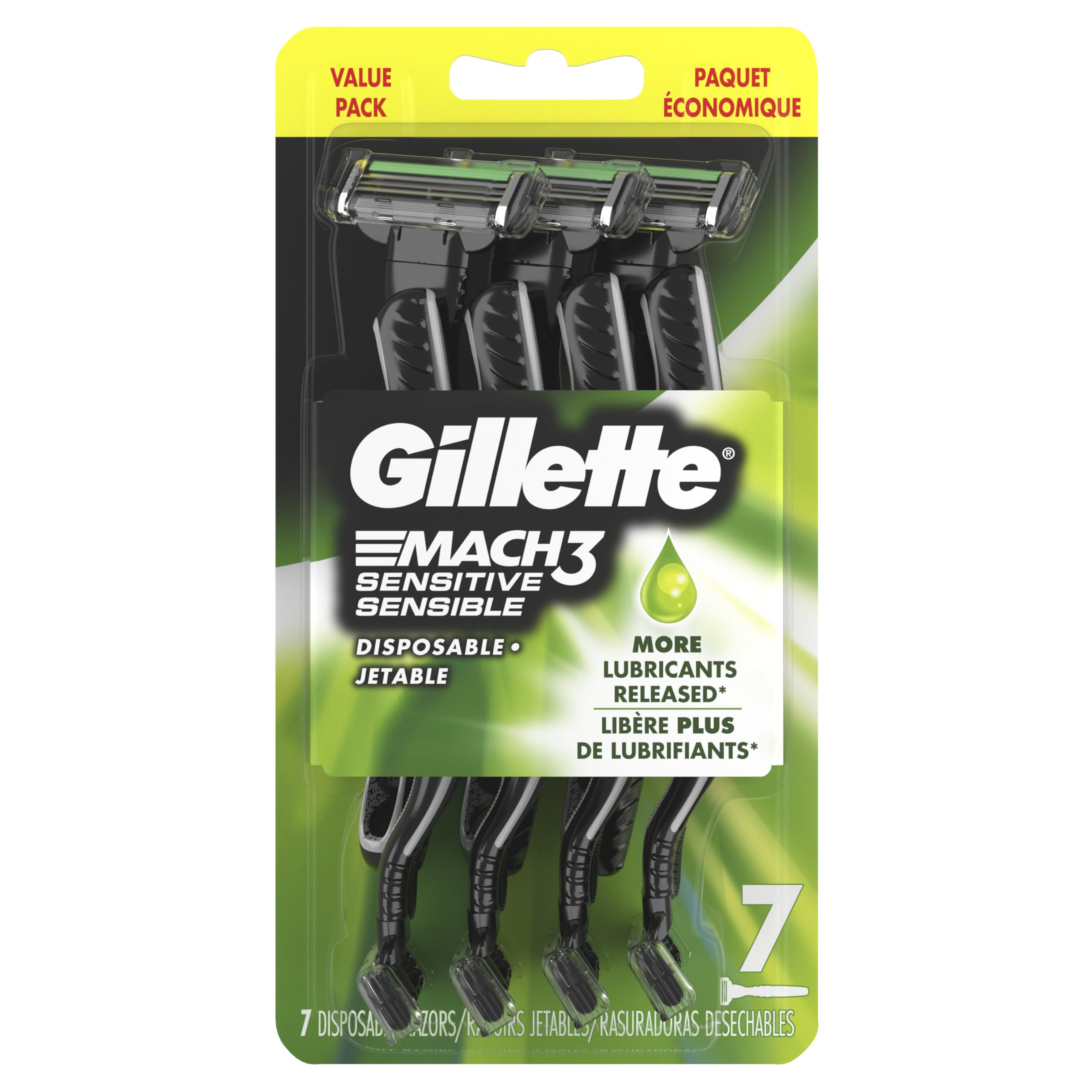 Gillette Mach3 Sensitive contour navigation with pivoting head.