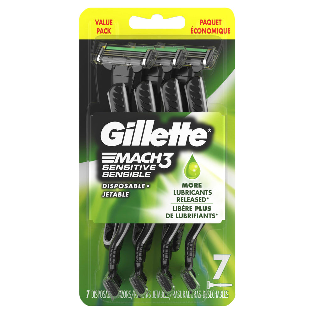 Gillette Mach3 Sensitive contour navigation with pivoting head.