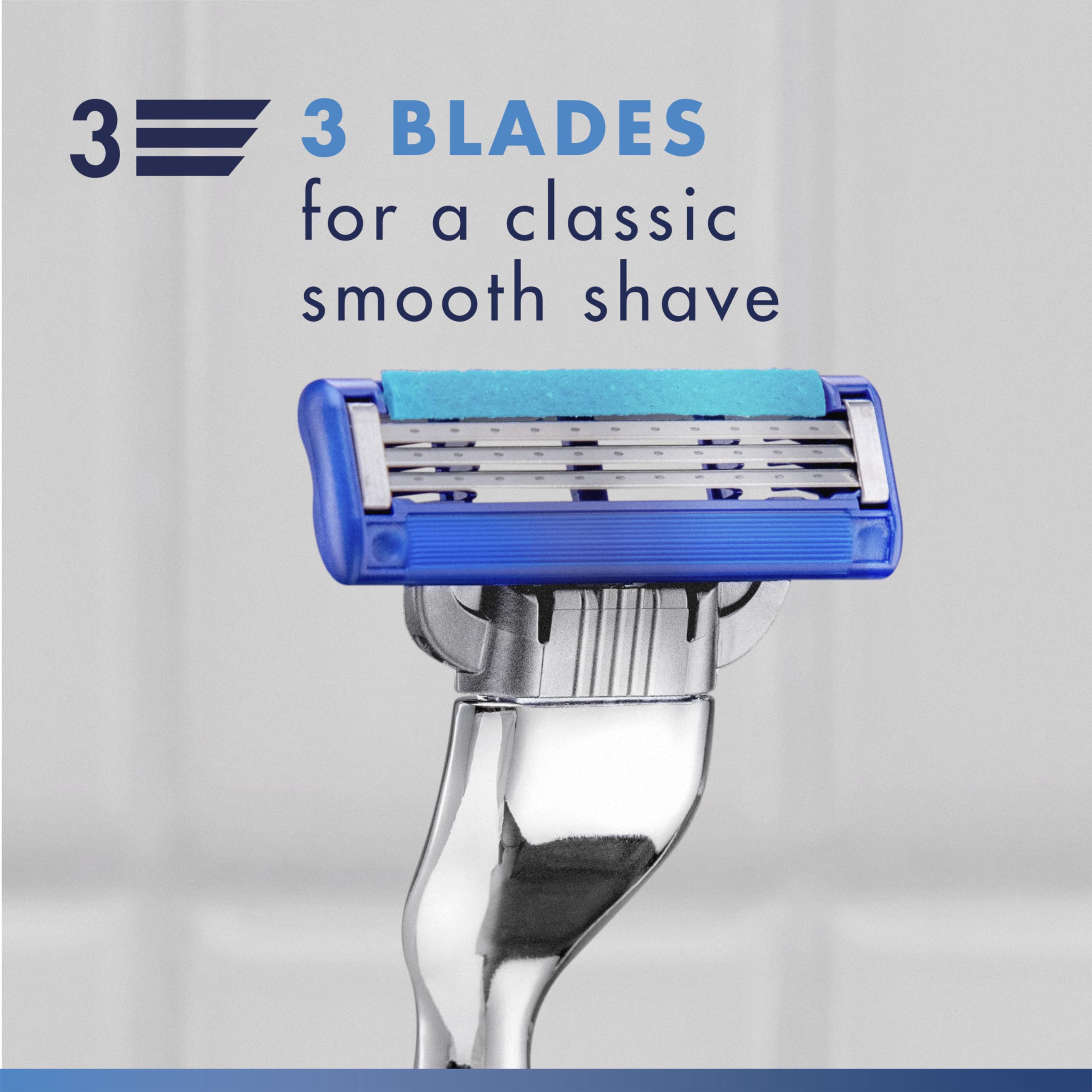 Gillette Mach3 Turbo blade glide emphasis with lubricating strip