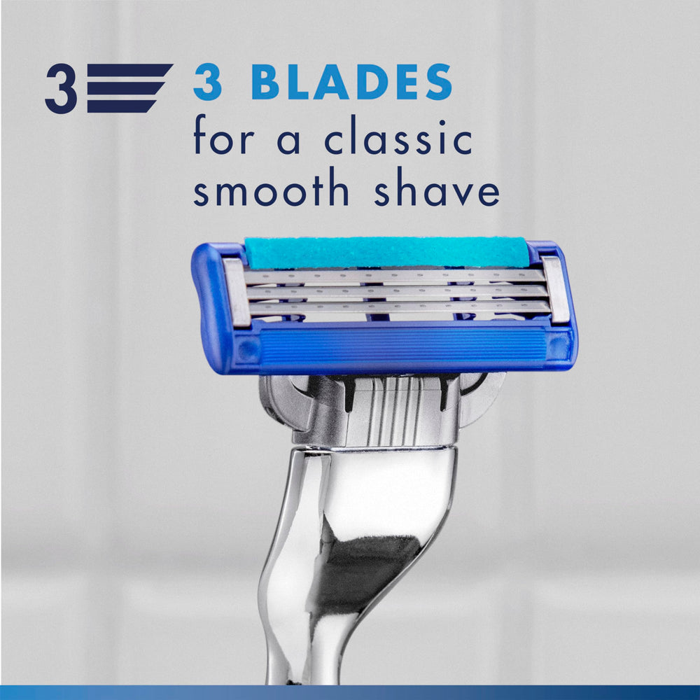 Gillette Mach3 Turbo blade glide emphasis with lubricating strip