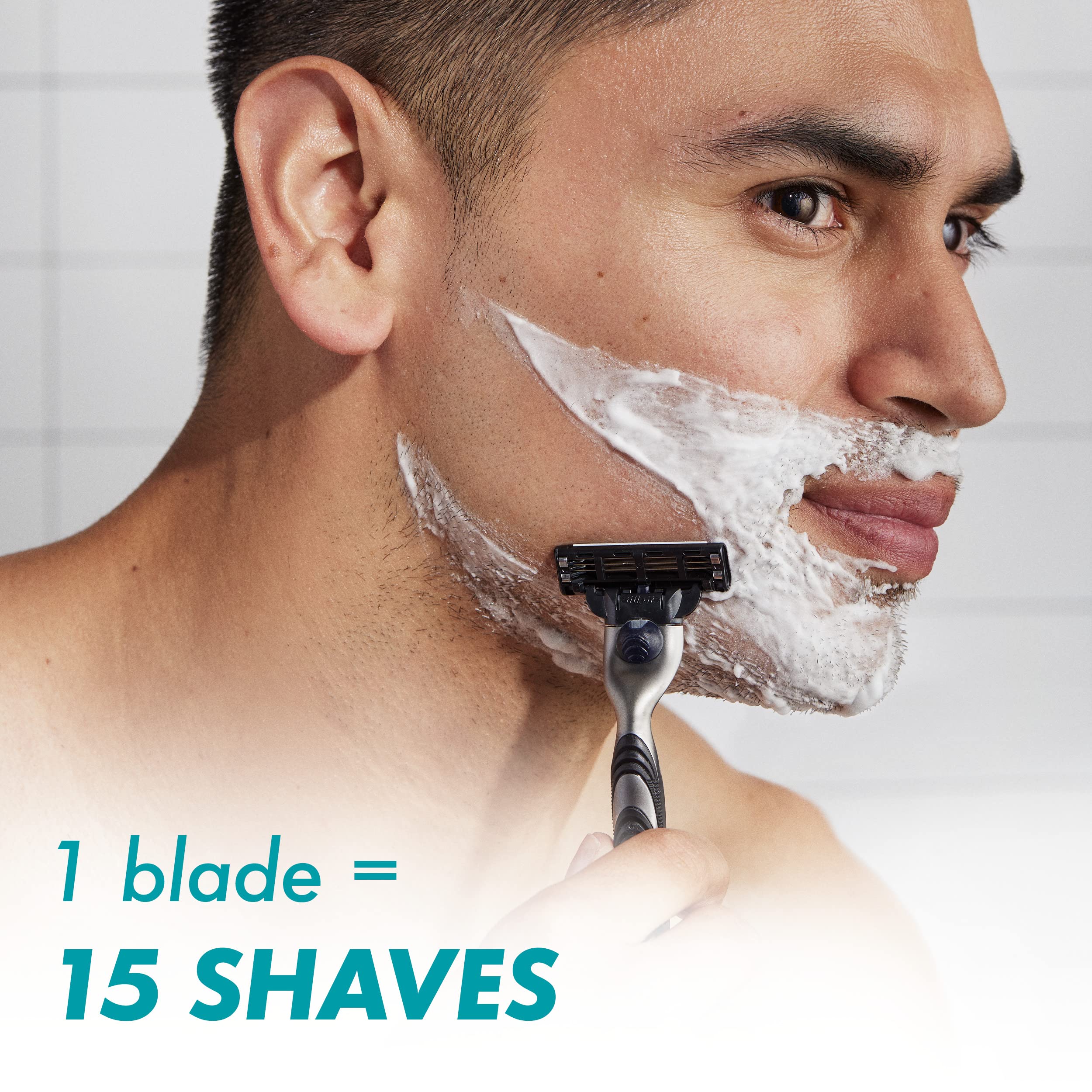 Gillette Mach3 upgraded Lubrastrip delivering enhanced glide.