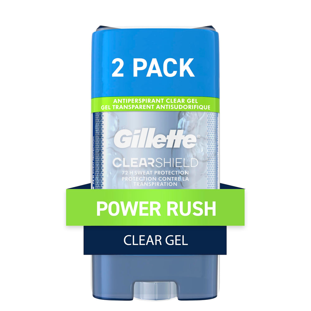 Gillette Power Rush gel claro: aplicación suave para fresca todo el día.