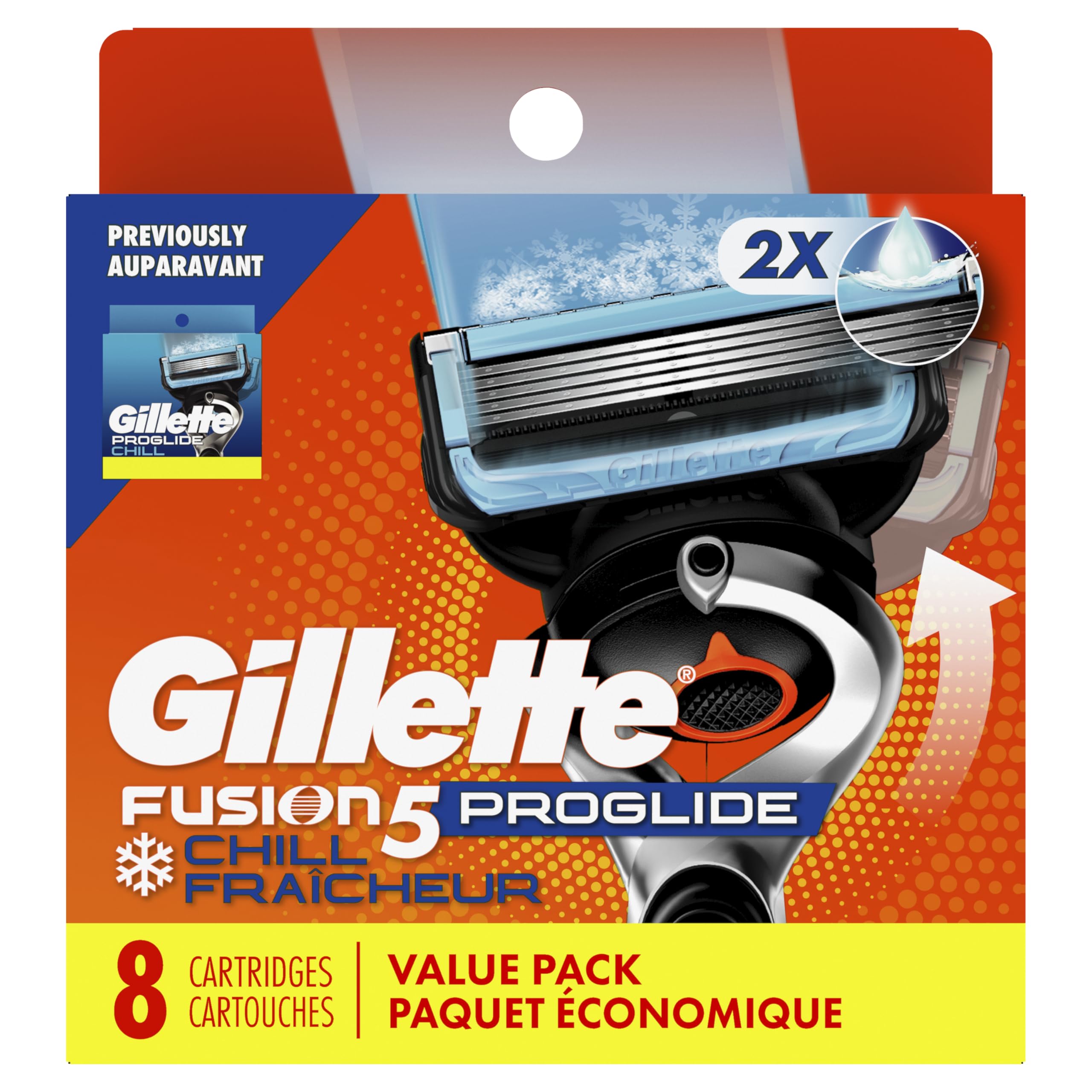 Gillette ProGlide Chill refill compatibility with multiple 5-blade handles