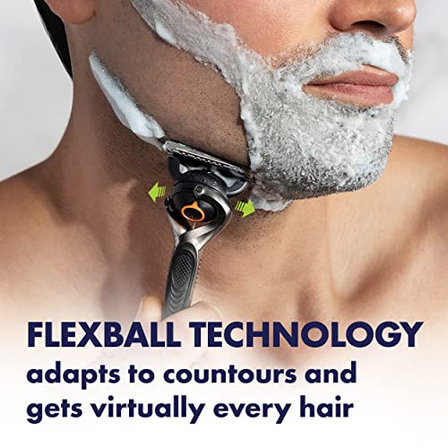 Gillette ProGlide microfins gently stretch skin for easier hair capture.