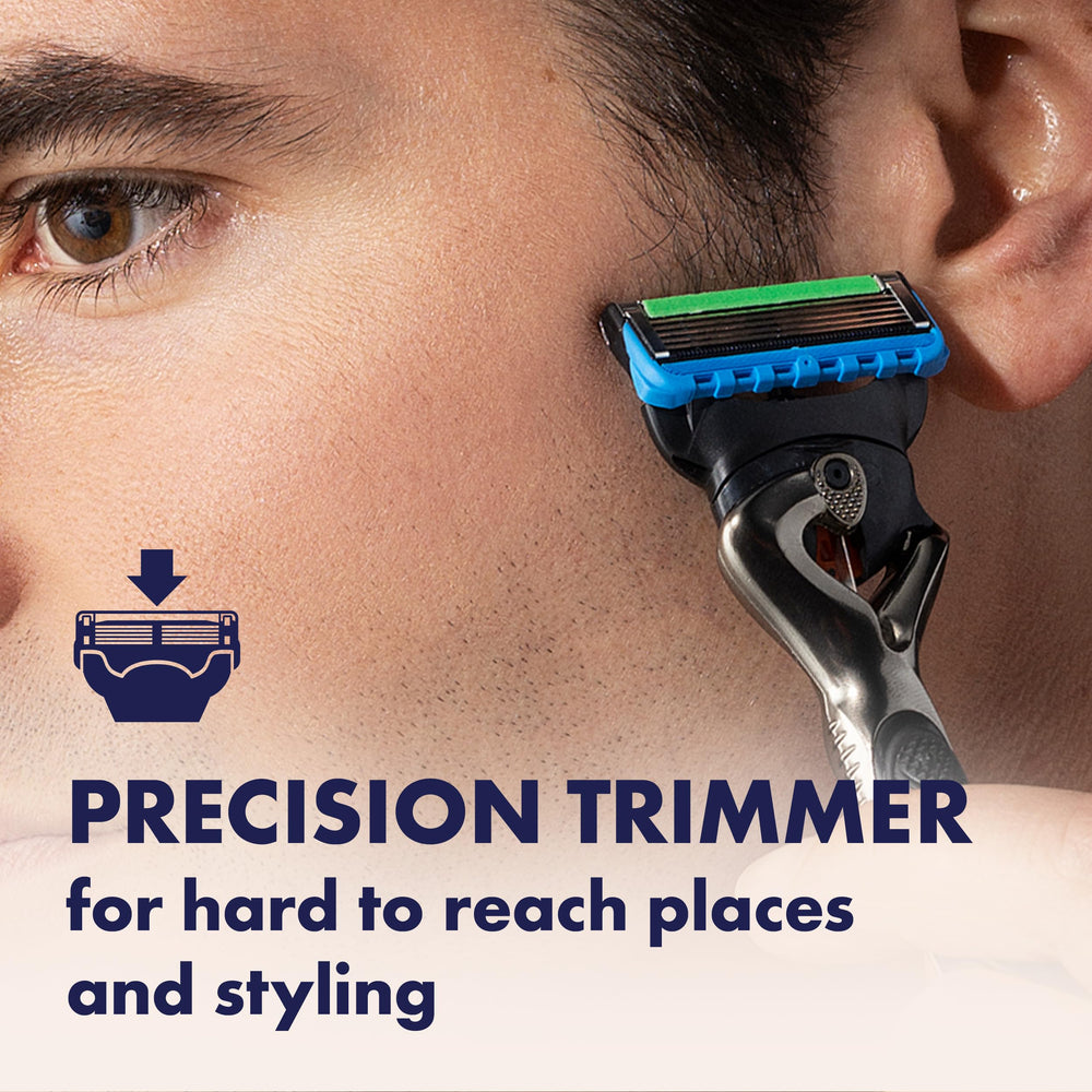 Gillette ProGlide precision trimmer back for detailing hard-to-reach areas.