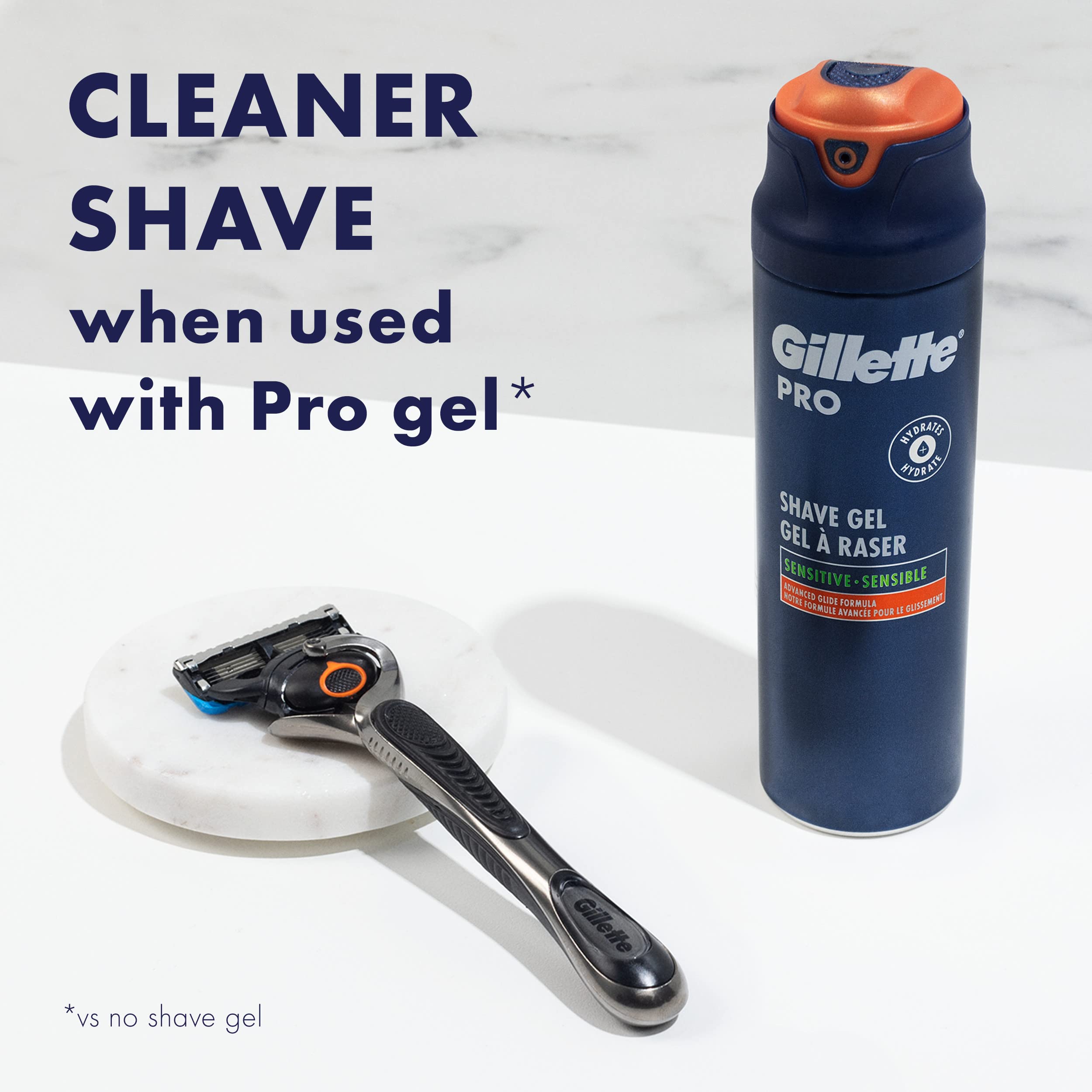 Gillette ProGlide blade refill lasting up to 20 shaves.