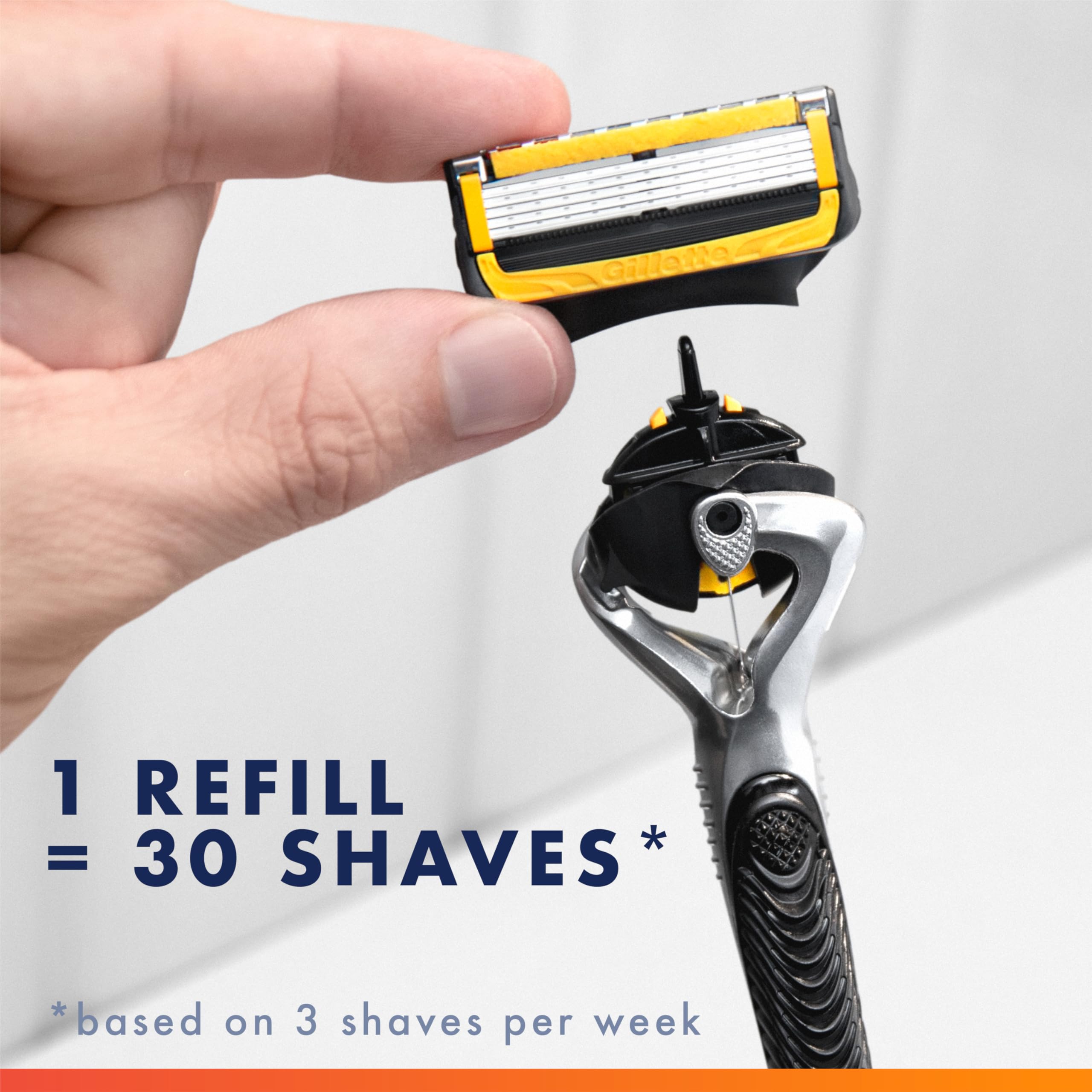 Soft microfins on Gillette ProGlide Shield stretch and smooth skin before shaving.