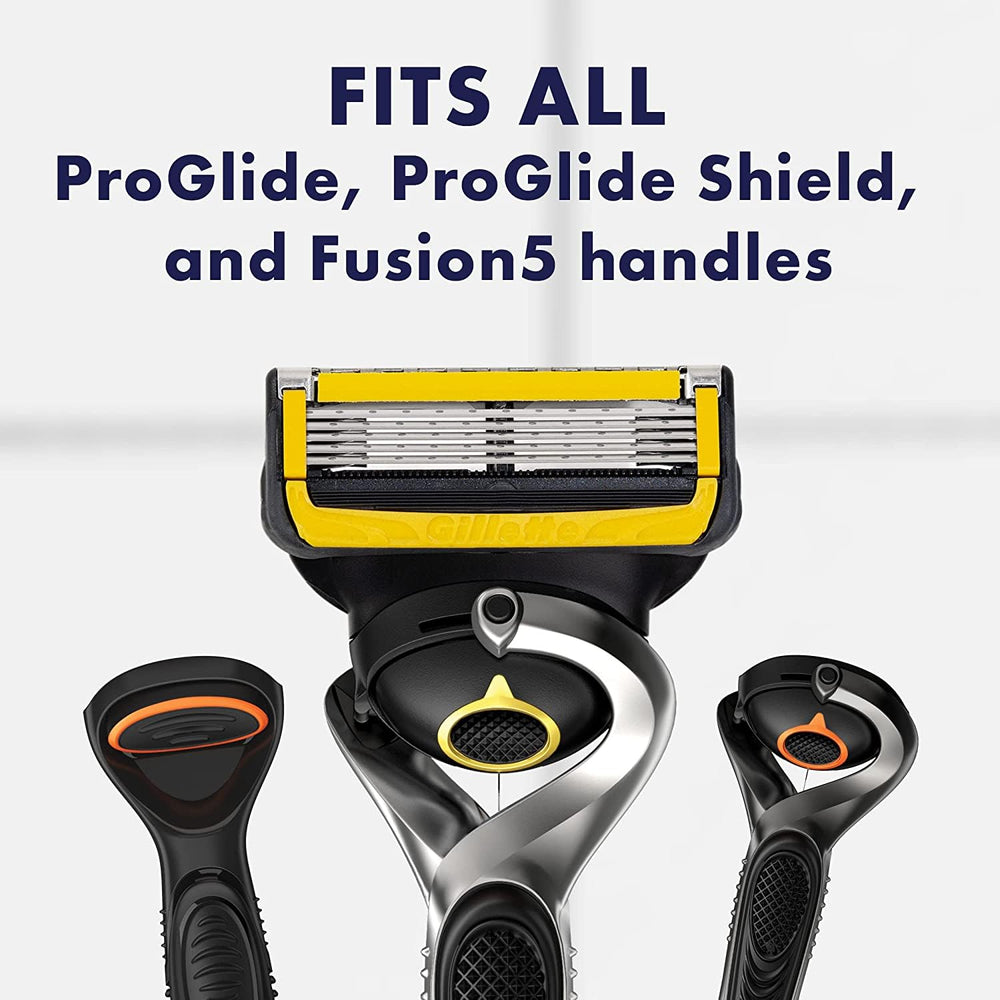 Gillette ProGlide Shield microcomb guide helps stubble reach blades evenly.
