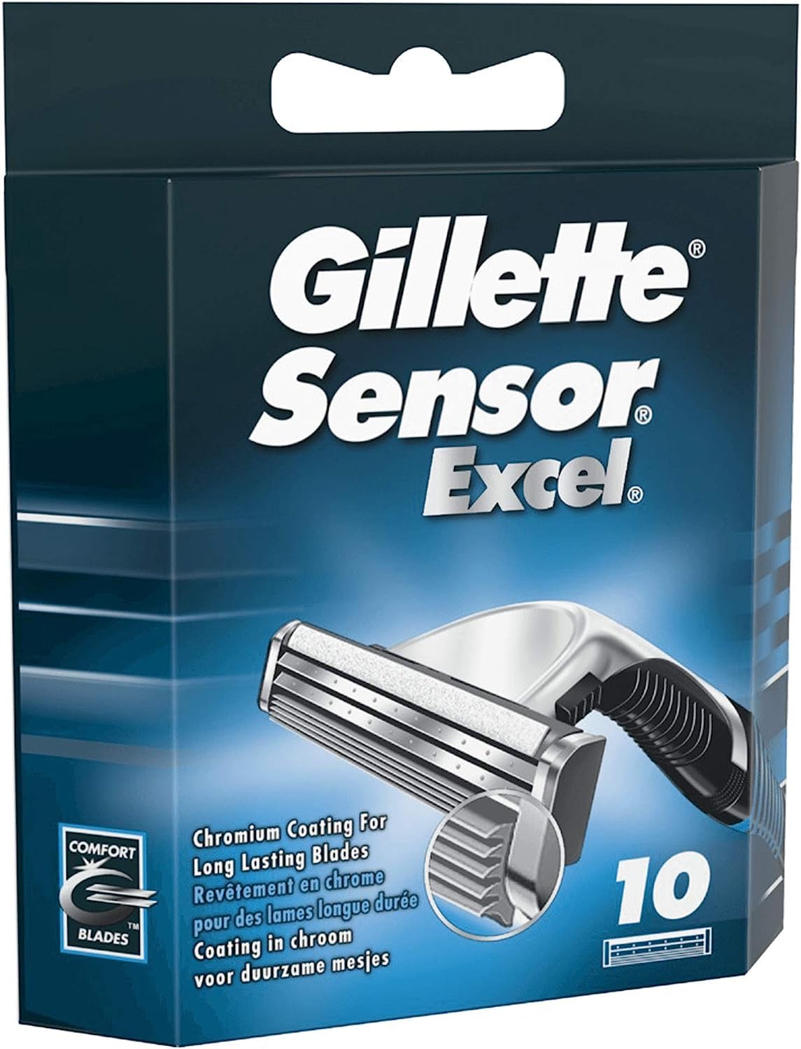 Gillette Sensor Excel blade assembly demonstrates self-adjusting blades for consistent glide