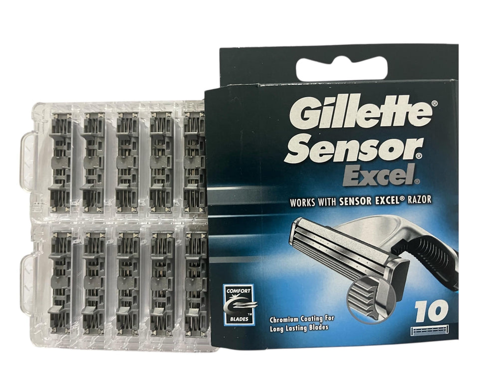 Gillette Sensor Excel cartridge packaging suitable for quick replacement.