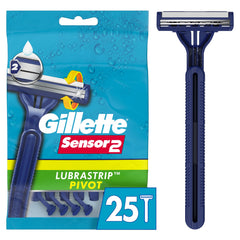 Gillette Sensor2 pivoting head razor for a smooth glide along facial contours