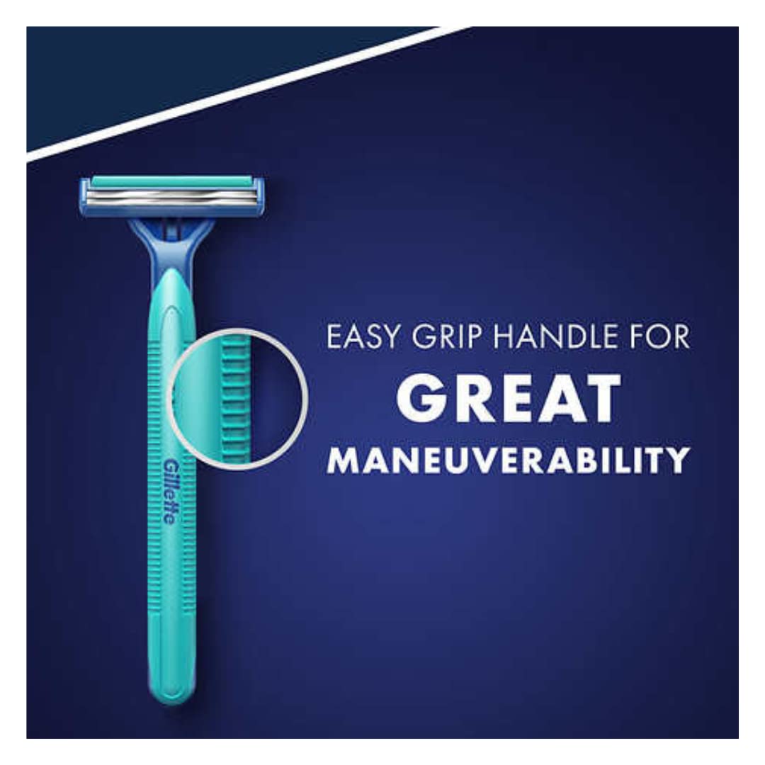 Gillette Sensor2 Plus chromium-coated blades maintain sharpness over time.