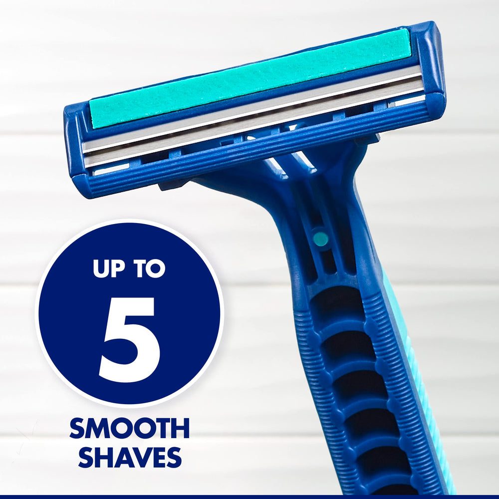 Gillette Sensor2 Plus twin blades deliver a close, smooth shave.
