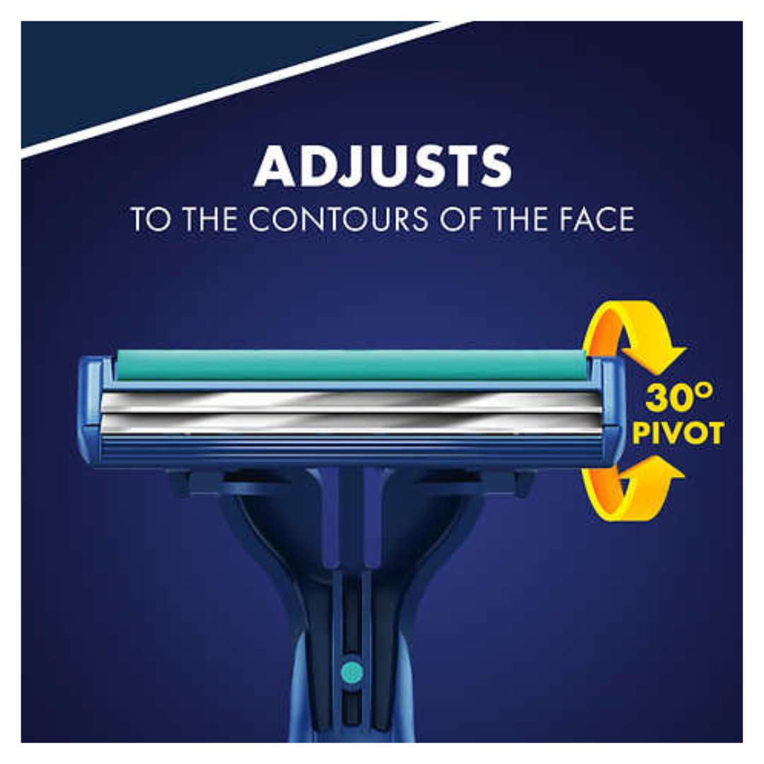 Gillette Sensor2 Plus twin comfort blades deliver consistent cutting performance.