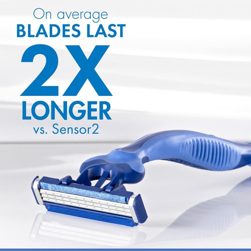 Close-up of Gillette Sensor3 Comfort blade assembly for precision shaving