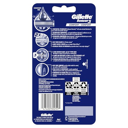 Gillette Sensor3 Comfort razor morning-routine essential for quick grooming.