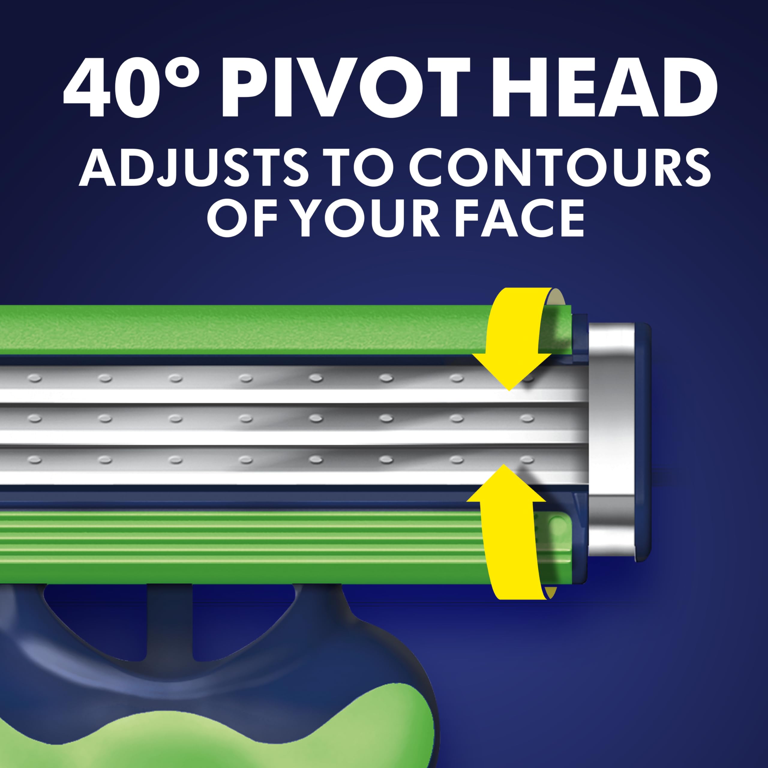 Gillette Sensor3 Lubrastrip glides smoothly over skin during shaving.