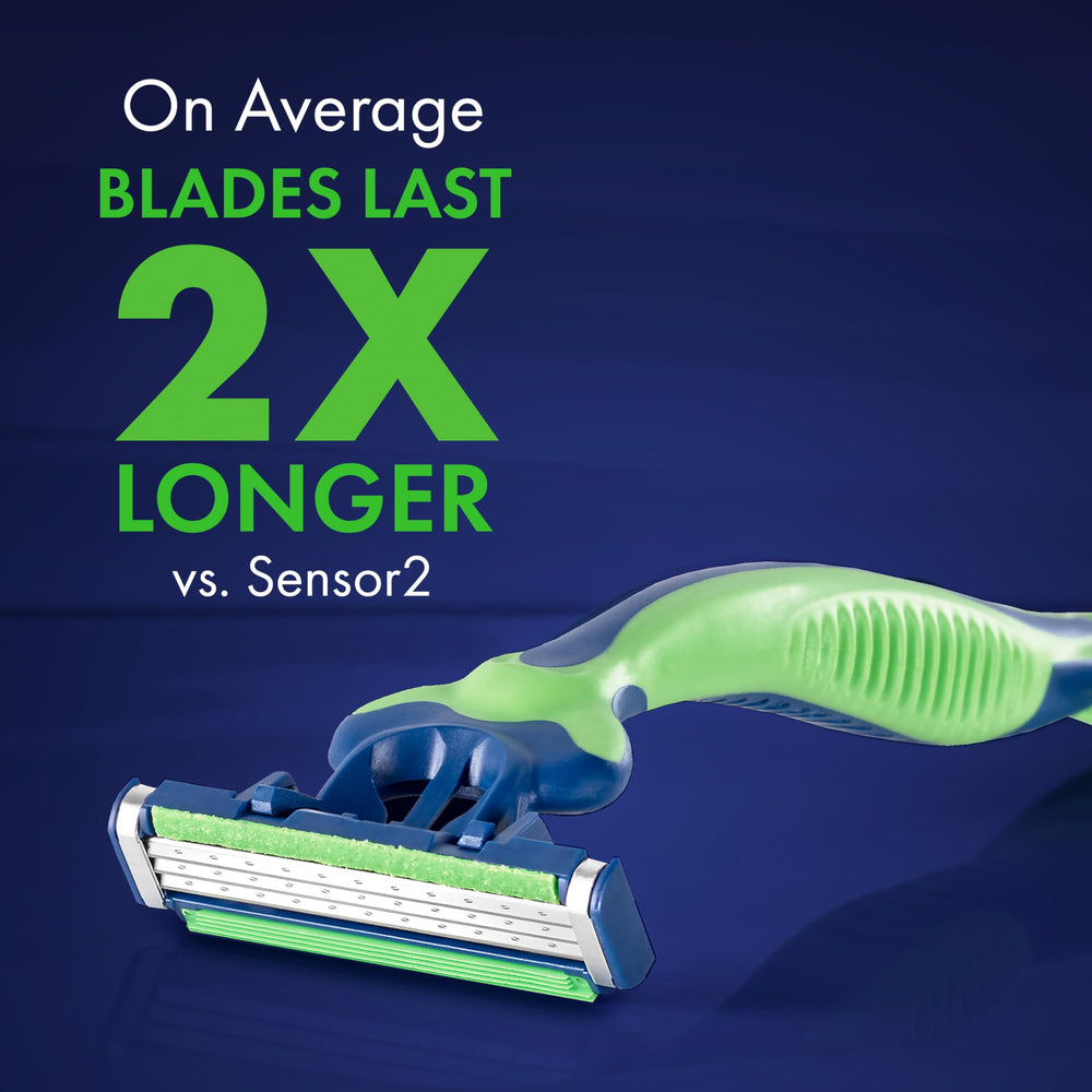 Gillette Sensor3 Pivoting Head demonstrates contour-following control for precise shaving.