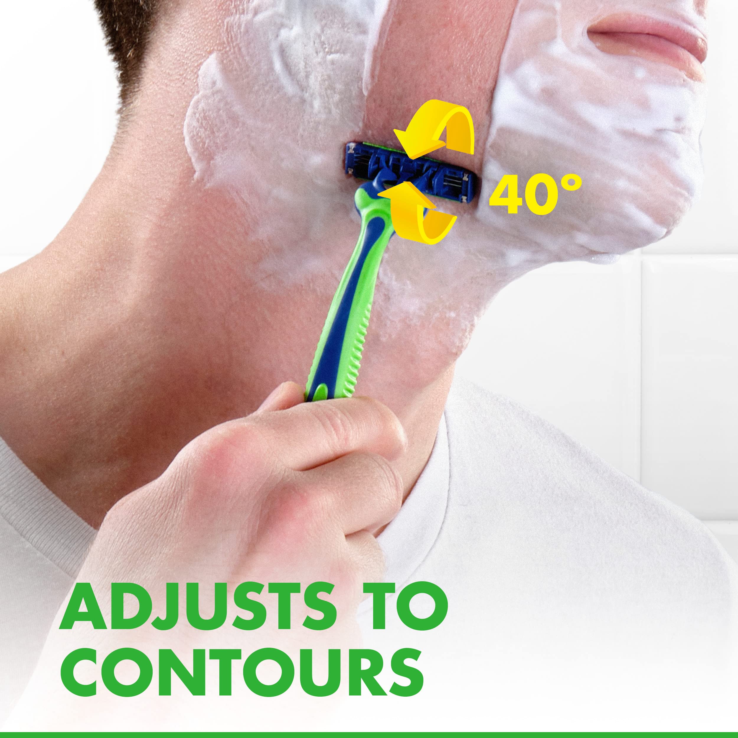 Gillette Sensor3 Sensitive razor close shave with skin-sensing blades